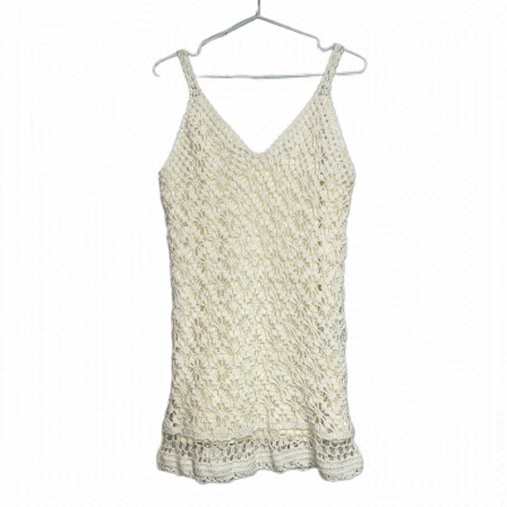 SOUTH shore hand made crocheted mini summer dress